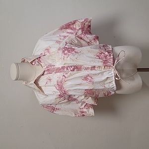 Revolve S/W/F Tie Dye Print Button Down Crop Top Size XS